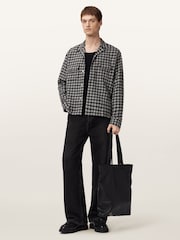 AllSaints Black Horton Long Sleeve Shirt - Image 5 of 7