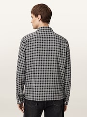 AllSaints Black Horton Long Sleeve Shirt - Image 6 of 7