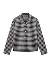AllSaints Black Horton Long Sleeve Shirt - Image 7 of 7