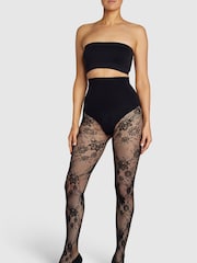 Heist The Floral Lace Black Tights - Image 1 of 4