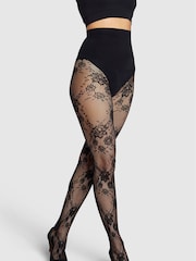 Heist The Floral Lace Black Tights - Image 2 of 4