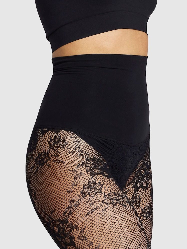 Heist The Floral Lace Black Tights - Image 4 of 4