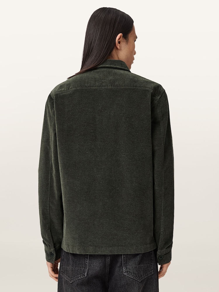 AllSaints Brown Hawker Long Sleeve Shirt - Image 2 of 8