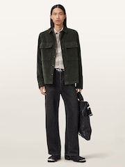 AllSaints Brown Hawker Long Sleeve Shirt - Image 5 of 8