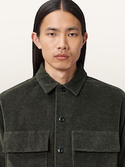 AllSaints Brown Hawker Long Sleeve Shirt - Image 6 of 8