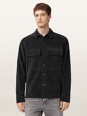 AllSaints Black Hawker Long Sleeve Shirt - Image 6 of 9