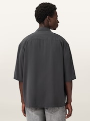 AllSaints Grey Rialto Short Sleeve Shirt - Image 2 of 5