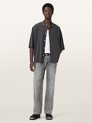 AllSaints Grey Rialto Short Sleeve Shirt - Image 3 of 5