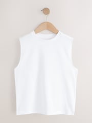 Black/White/Blue/Fluro Pink Tank Vest 4 Pack (3-16yrs) - Image 4 of 8