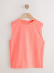 Black/White/Blue/Fluro Pink Tank Vest 4 Pack (3-16yrs) - Image 5 of 8