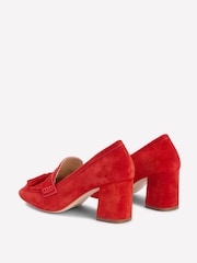 Boden Red Sol Block Heeled Penny Loafers - Image 4 of 5