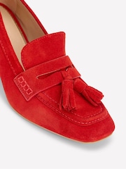 Boden Red Sol Block Heeled Penny Loafers - Image 5 of 5