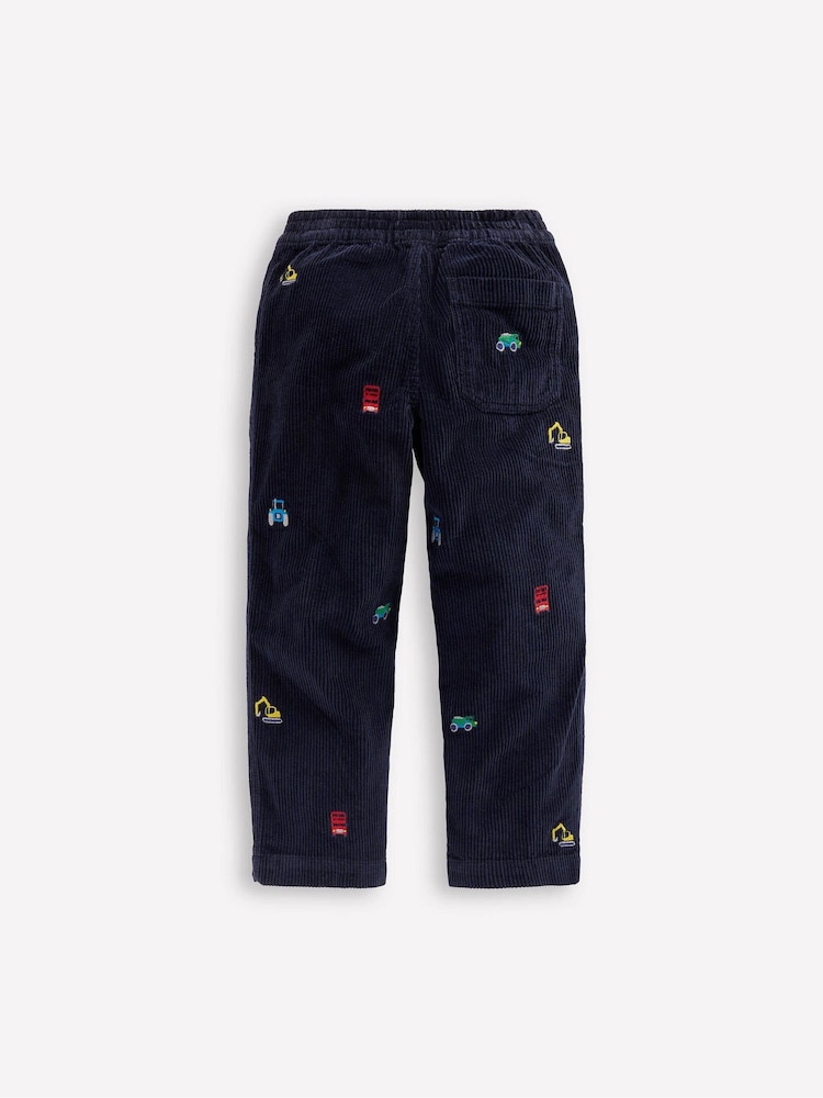 Boden Blue Pull-On Cord Trousers - Image 2 of 3