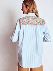 Boden Blue Sadie Relaxed Cotton Shirt - Image 3 of 6