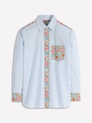 Boden Blue Sadie Relaxed Cotton Shirt - Image 6 of 6