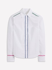 Boden White Sienna Interest Cotton Shirt - Image 1 of 1
