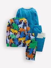 Boden Blue Snug Twin Pack Pyjamas - Image 2 of 3