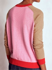 Boden Pink Meg Saddle Sleeve Cardigan - Image 4 of 6