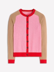 Boden Pink Meg Saddle Sleeve Cardigan - Image 5 of 6