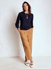 Boden Blue Melina Cotton Ruffle Jumper - Image 4 of 6