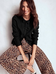Boden Black Knitted Bow Cardigan - Image 2 of 7