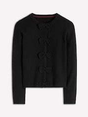 Boden Black Knitted Bow Cardigan - Image 6 of 7