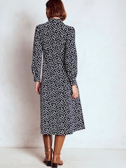 Boden Blue Pip Zip-Up Ponte Midi Dress - Image 2 of 6