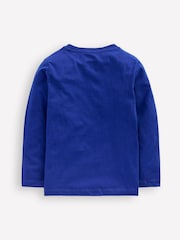 Boden Blue Superstitch Sleeved T-Shirt - Image 2 of 3