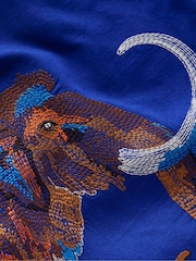 Boden Blue Superstitch Sleeved T-Shirt - Image 3 of 3