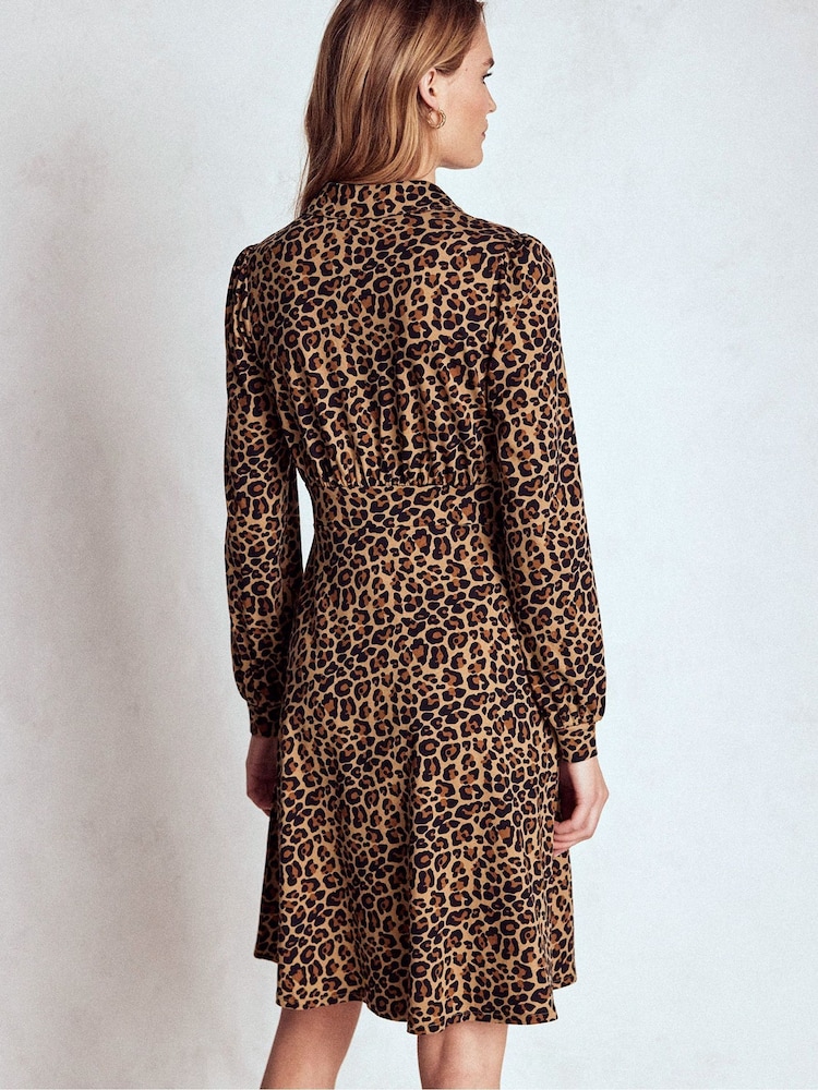 mini boden leopard dress Mini Boden leopard rainbow applique dress 7-8