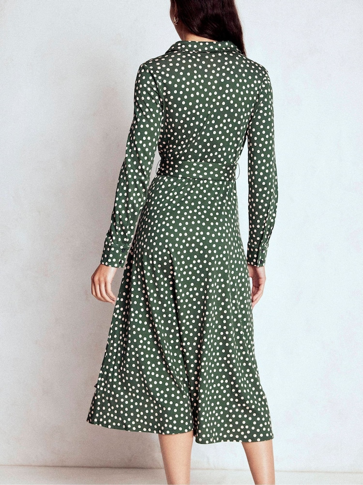 Boden Green Marcia Jersey Shirt Dress - Image 2 of 6