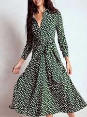 Boden Green Marcia Jersey Shirt Dress - Image 3 of 6
