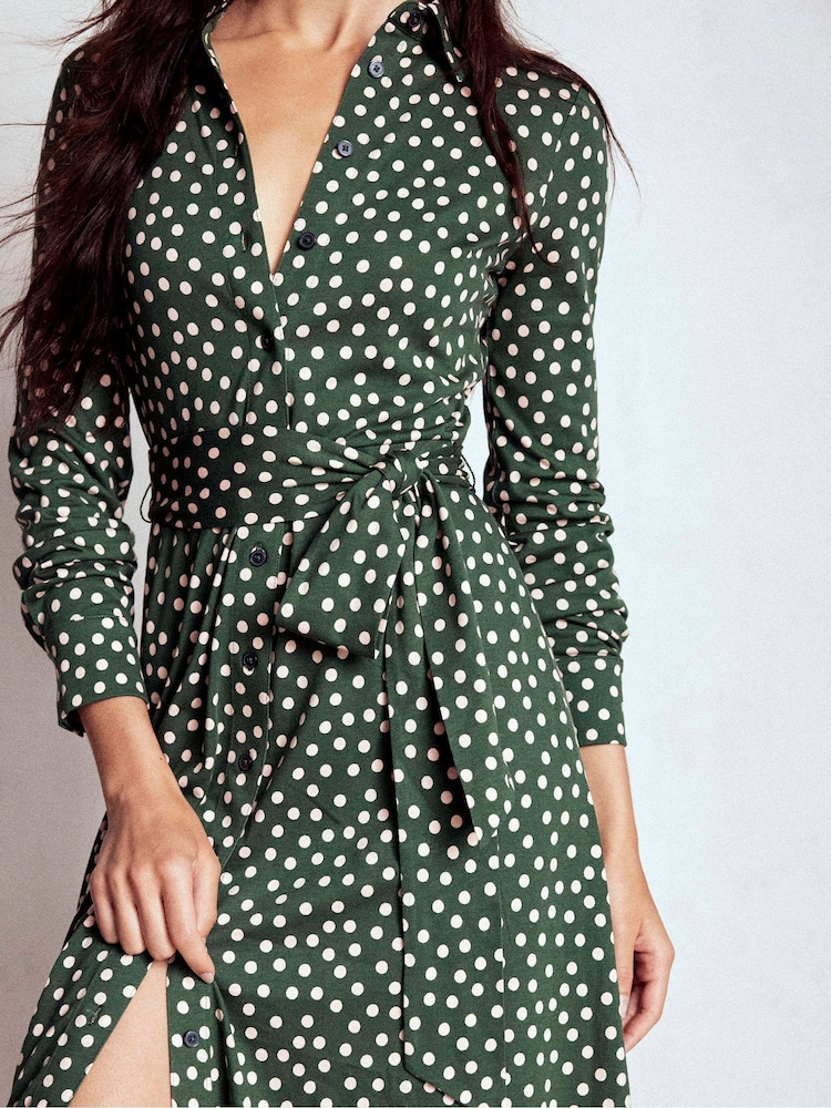 Buy Boden Green Marcia Jersey Shirt Dress from Next USA