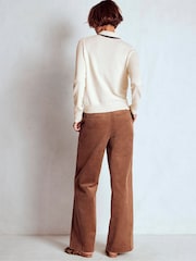 Boden Natural Knitted Bow Jumper - Image 3 of 6