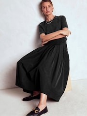 Boden Black Valentina Taffeta Midi Skirt - Image 1 of 7