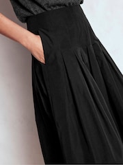Boden Black Valentina Taffeta Midi Skirt - Image 2 of 7