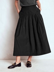 Boden Black Valentina Taffeta Midi Skirt - Image 5 of 7