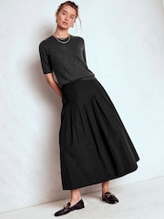 Boden Black Valentina Taffeta Midi Skirt - Image 6 of 7