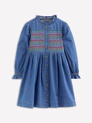 Boden Blue Suki Long Sleeve Smocked Dress - Image 1 of 3