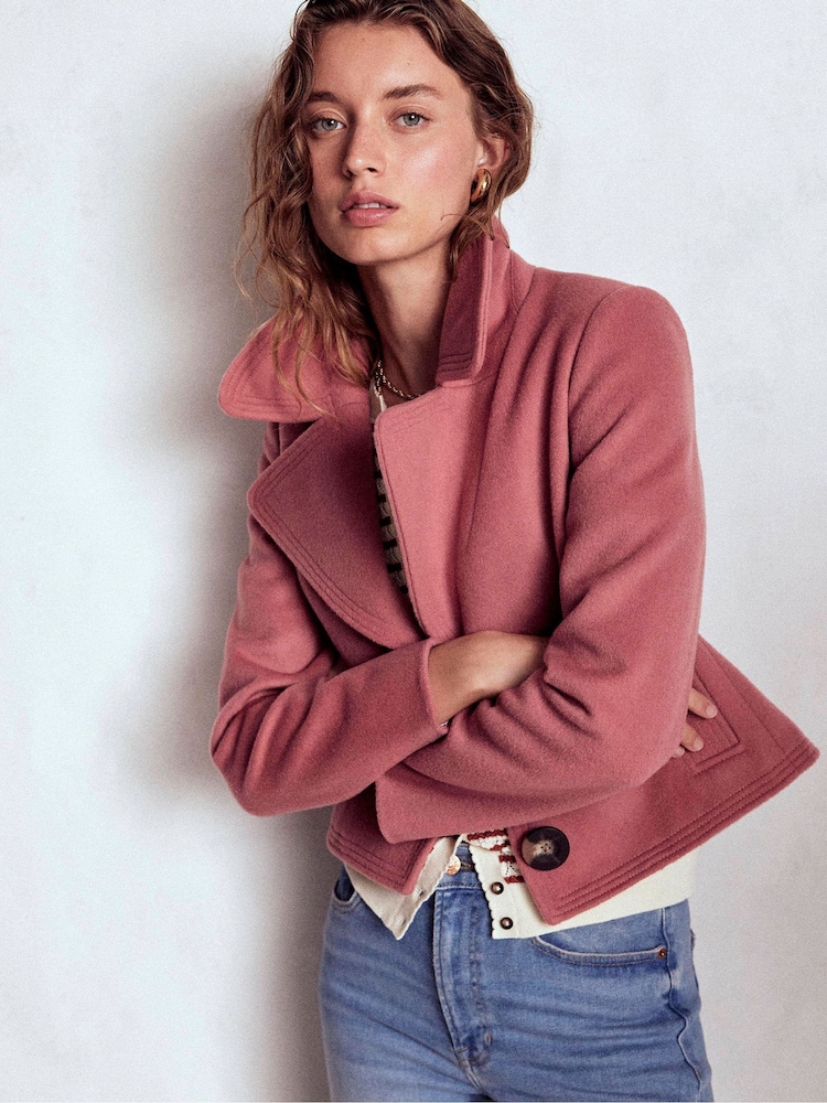 Boden Pink Topstitch Jacket - Image 1 of 6