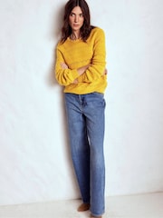 Boden Yellow Leticia Lace Trim Jumper - Image 3 of 6