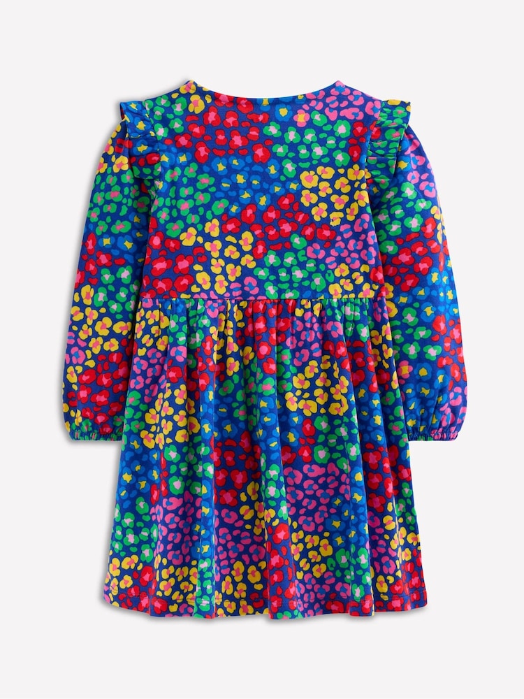 Boden Light Blue Posie Long Sleeve Jersey Dress - Image 2 of 3 Boden Light Blue Posie Long Sleeve Jersey Dress - Image 2 of 3