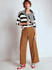 Boden Blue Lara Relaxed Cotton Jumper - Image 1 of 5