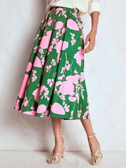 Boden Green Verity Cotton Midi Skirt - Image 4 of 5