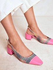 Boden Pink Ailsa Block Heel Slingbacks Shoes - Image 1 of 5
