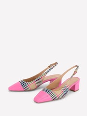 Boden Pink Ailsa Block Heel Slingbacks Shoes - Image 3 of 5