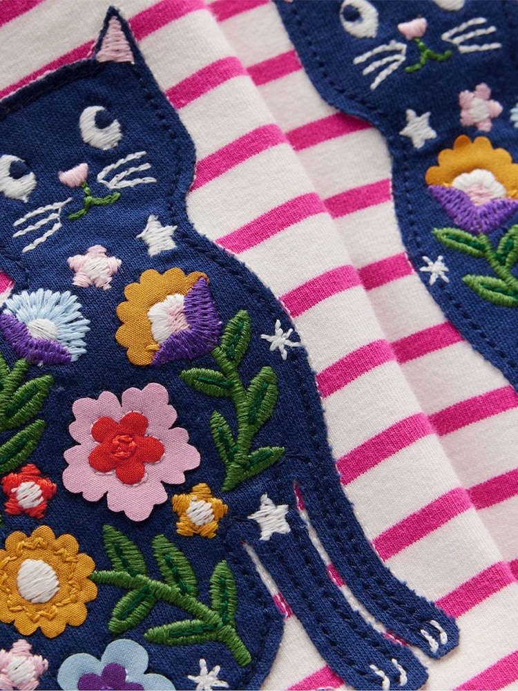 Boden Pink Appliqué Leggings - Image 2 of 3