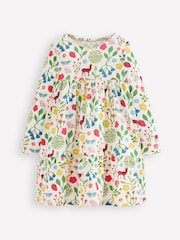 Boden Natural Ariel Long Sleeve Twirly Dress - Image 1 of 3