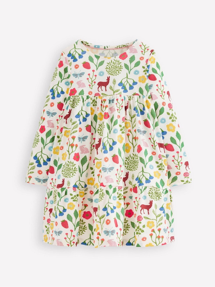 Boden Natural Ariel Long Sleeve Twirly Dress - Image 1 of 3