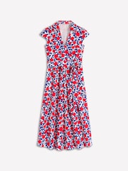 Vestido midi envolvente de algodão Boden Julia - Imagem 8 de 8
